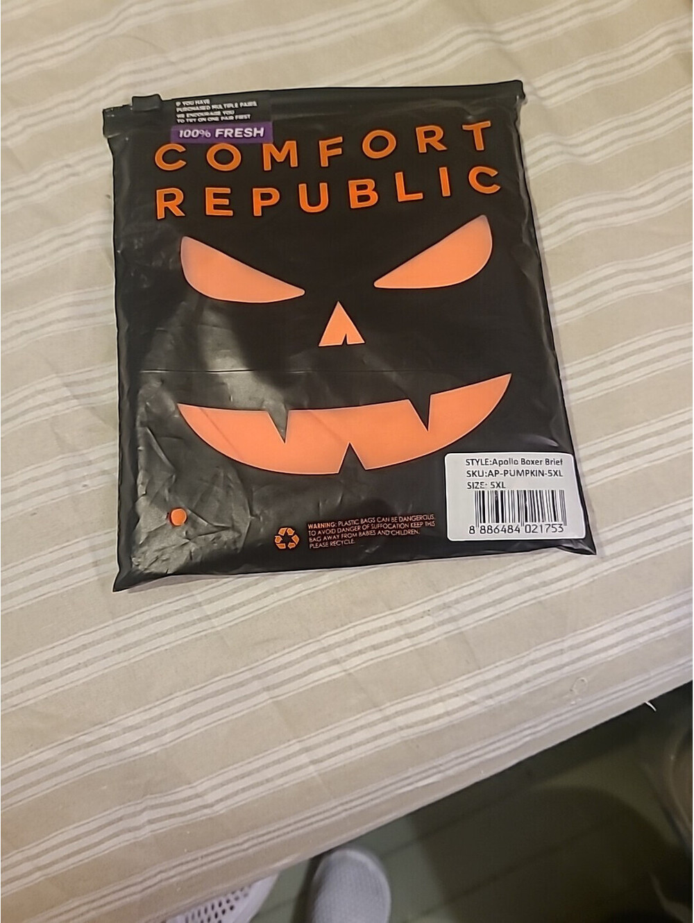 Comfort Republic bamboo Boxer Brief 5XL Orange